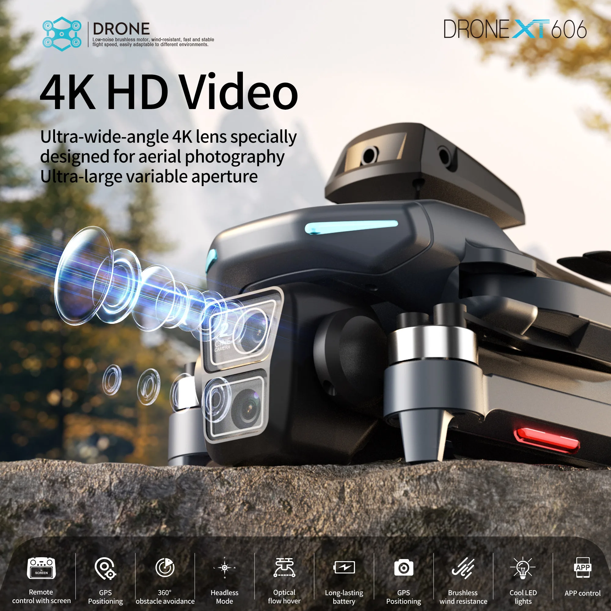 Oryginalny dron XT606 MAX GPS  – Drone Gps Mount recenzja i cena